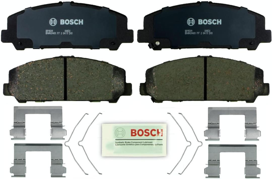 BOSCH BP1509 QuietCast Premium Organic Disc Brake Pad Set - Compatible with Select Infiniti QX56, QX80; Nissan Armada, Titan; FRONT