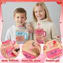 36 Pack Valentines Day Cards with 10mm Straw Covers Caps Compatible with Stanley Cup Tumbler Valentines Day Cards for Kids School Classroom Exchange Gift Party Favors