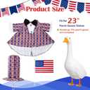 4th of July Patriotic Porch Goose Outfits, Labor Day 23" Garden Uncle Sam Costume for Lawn Yard Decor