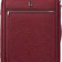 Travelpro Platinum Elite Softside Expandable Checked Luggage, 8 Wheel Spinner Large Suitcase, TSA Lock, Men and Women, Bordeaux Red, Checked Large 29-Inch