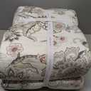 Levtex Home - Ophelia Quilt Set - King Quilt and Two King Shams - Floral - Taupe Grey Cream Blush - Quilt (106x92in.) and Shams (20x36in.) - Reversible - Rayon/Cotton, Quilt - King/Cal King