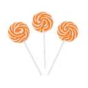 24 Bright Orange Swirl Pops (EXP 12/18/27)