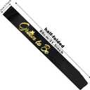 2 x Groom to Be Sash, Funny Bachelor Sashes for Future Groom Engagement Gift Idea Wedding Party Decorations Bachelorette Party Supplies, Black + Gold(Groom to Be)