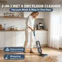 HAUSMEISTER Hydroflex Pro Max Cordless Floor Washer, 30KPA Wet Dry Vacuum Mop with Self-Cleaning Base, Vacuum and Mop Combo for Hard Floors & Pet Hair, 40Min Runtime