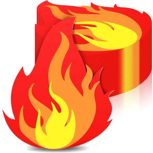Tenceur 50 Pcs Fire Placemats Flames Party Supplies Disposable Firefighter Party Decorations Truck Themed Table Mats for Fireman Halloween Birthday Camping BBQ Supplies 10.9 x 9.2''
