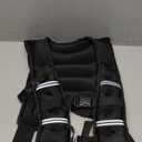 Zikopomi Weighted Vest Woman Man, Weight Vest with Reflective Stripes for Workout, Strength Training, Running, Fitness, Muscle Building, Weight Loss, Rucking Vest (Black) 25LB