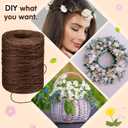 Syhood 1345 Feet Floral Vine Bind Wire Rustic Wrapping Wire for Flower Bouquets(Brown)
