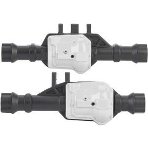 Front Axle Housing,Metal 1:10 RC Car Parts Upgrade for Off-Road Racing and Model Customization,RC Model Accessories for Hobbyists and Enthusiasts(Black Silver)