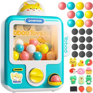 Skirfy Vending Machine Kids Toys 10 Empty Eggs Mini Vending Machine Erasers Operated Gumball Prize Machine Maker Game Claws Machine Easter Game Sensory Toys Dolls GiftsBlue