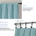 Simplebrand Ava Aqua Blackout Curtains for Bedroom 72 Inch Length 2 Panels Set, Privacy Thermal Insulated Rod Pocket Window Curtains for Patio French Door Front Door, W40 x L72 Inch, Aqua