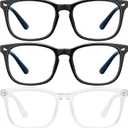 hunsquer Blue Light Glasses for Woman/Men Computer Blue Light Glasses (806803blackblacktoumin)