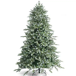 8 ft. Hinged Spruce Artificial Christmas Tree with 1658 Mixed PE and PVC Tips