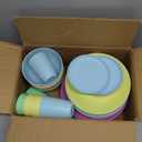 Homienly 40 PCS Dinnerware Set Service for 8, Kitchen Wheat Straw Dinnerware Set Unbreakable - Plates Set, Bowls Set,Cups Set, Microwave and Dishwasher Safe Dish Set for Dinner, Outdoor(Beige)