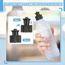 uxcell Plastic Push Pull Caps, Water Bottle Cap (24mm, Black)