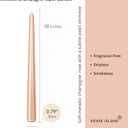 3 x Champagne Taper Candles 10'' with Pearl Shimmer – Set of 4 | Dripless & Smokeless | Fragrance Free | Gold Gift Box | Elegant Table Candles for Home Decorations, Wedding Receptions Events