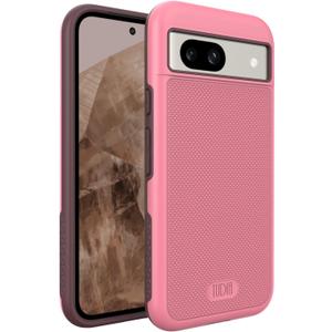 TUDIA MergeGrip [Military Grade] Designed for Google Pixel 8a Case (2024) - [Drop Tested] Dual Layer Shockproof Slim Rugged Tough Heavy Duty Protective Phone Case Cover - Smokey Pink