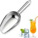 6oz Ice Scoop for Freezer, Metal Small Ice Scooper for Ice Machine, Stainless Steel Kitchen Scoops for Food Bar Party Wedding