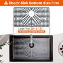 Snuggery Silicone Sink Protector for Kitchen Sink 28" x 15" Flexible Sink Mat, Heat Resistant Grid, Non-Slip Rack, Easy to Clean Dishwasher Safe Fits Farmhouse, Single & Double Bowl Sinks