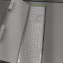 Wireless Keyboard and Mouse Combo - Full Size Slim Thin Wireless Keyboard Mouse with Numeric Keypad 2.4G Stable Connection Adjustable DPI (White & Silver)