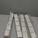 4 Pcs White Table Leg Extenders - Adjustable Height, Metal Square Risers for Folding Tables, 3.4"/6.6"/9.8"/13" (Inner Diameter 1.86")