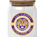 The Memory Company | Licensed NCAA 16oz Vintage Logo Glass with Bamboo Lid