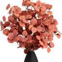 Nearly Natural 29-in Artificial Autumn Eucalyptus Arrangement in Decorative Black Vase, Faux Eucalyptus Plant Arrangement for Home & Office Dcor