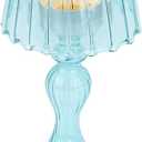 Desk Lamp Shaped Glass Candle Holder - Glass Hurricane Candleholder Crystal Decorative Candle Stand for Table Wedding Dinning Centerpieces Party Supplies Decor Grass Green