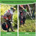 Ecmln Upgraded Weed Eater Handle, Trimmer Handle Grip, Ergonomic Trimmer Grip with Bracket Clamp Weedeater Handle Extension Stainless Steel Weed Eater Attachments for Easy Yard Trimming & Landscaping