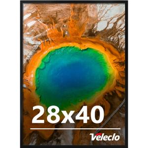 28x40 Picture Frame for Wall Display, 28x40 Black Picture Frame with Shatter Resistant Plexiglass, Stable and Sturdy 28 x 40 Poster Frame for Wall Display, Handpicked Gift Collection, 1 Pack