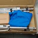 VEVOR 3 Bow Boat Bimini Tops, 600D Polyester Canopy with Aluminum Alloy Frame, Waterproof & Sun Shade Boat Awning Canopy with Storage Bag, 2 Support Poles, 4 Straps, 6'Lx(67"-72")Wx46"H, Pacific Blue