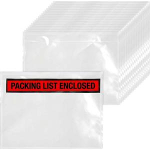 500 PCS 7.5”×5.5” Self-Adhesive Shipping Label Sleeves Packing List Mailing Envelopes Clear Top Loading Packing List Shipping Labels Pouches for Shipping Labels