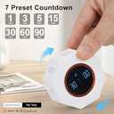 Rechargeable Visual Timer, 8-Angle Auto-Rotating Screen with Gravity Sensor, Digital Timers for Classroom, Small Kitchen Timers for Cooking, Work and Study (Pearl White)