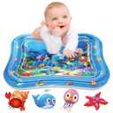 Infinno Inflatable Tummy Time Mat Premium Baby Water Play Mat for Infants and Toddlers Baby Toys for 3 to 24 Months, Strengthen Your Baby's Muscles, Portable (Blue)