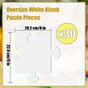 30 Pack Large Blank Jigsaw White Puzzles 8 x 9 Inch White Cardboard  Make Your Own Puzzle Pieces for Drawing & Coloring, DIY Arts and Crafts for Kids & Adults, Classroom Projects, Party Favors
