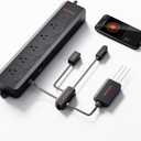 Spider Farmer GGS AC5 Power Strip Kits, 5 AC APP-Based Controls Outlets, 3 in 1 Soil Sensor, Temp Humid Light Sensor, for Indoor Grow Tent and Room