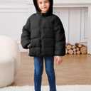 Vieille Toddler Winter Coat Girls Boys Puffer Jacket Lightweight Kids Down Alternative Outerwear 3 Years (Black)