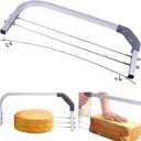 Professional Cake Cutter Slicer Leveler, Commercial 4 Layers Adjustable Stainless Steel Cakes Slice, Large Bread Cutter Toast Cutting Saw, Straight Spatula Baking Level Stratification Birthday Tools