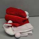 VADOO 2 PCS Christmas Chair Covers, Santa Claus Hat Slipcover Xmas Chair Back Cover for Christmas Holiday Dinning Room Decoration (2pcs+2pcs Silverware Holder)