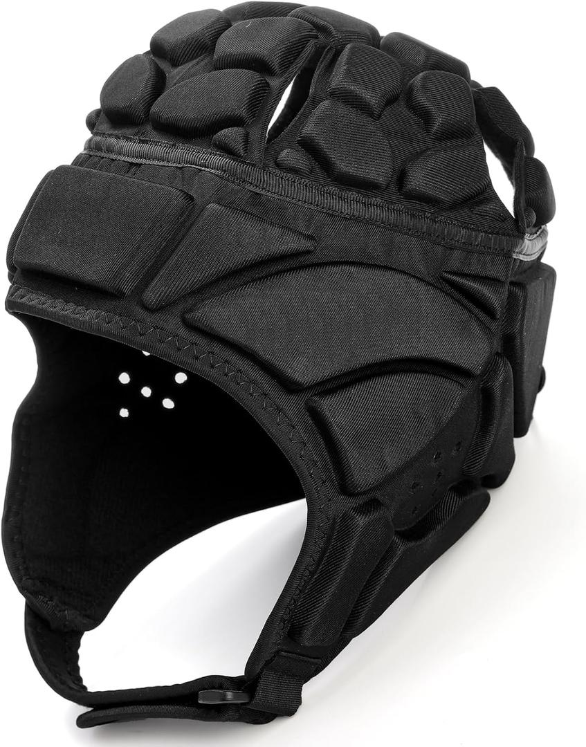 ZENFUN Rugby Helmet Shell, Soft Padded Headgear for Soccer, Protective Football Headguards for Youth, Scrum Cap for Kids, Medium/Large/Extra Large Size