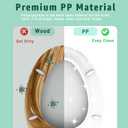 Toilet Seat Elongated, Toilet Seat Oval 18.5 Inch, Soft Close, PP Material, Easy Clean and Safe, No Yellow, White, 2 Pack