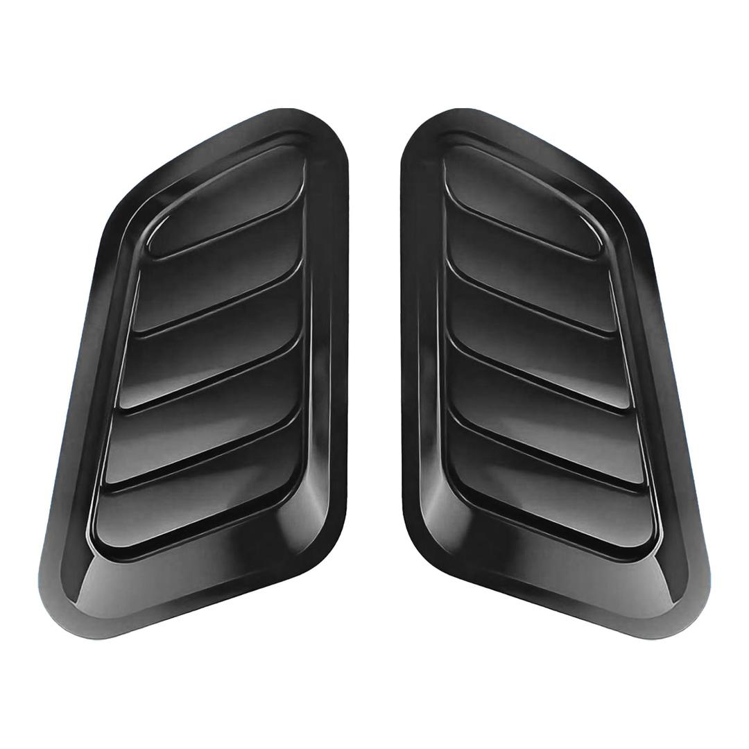 QKYS 2PCS Car Hood Air Vent, Universal Hood Vents for Cars, Scoop Bonnet Air Vents Engine Hoods Kit, Intake Trim Cover Automotive Exterior Decor Accessories for Most Cars (Carbon)