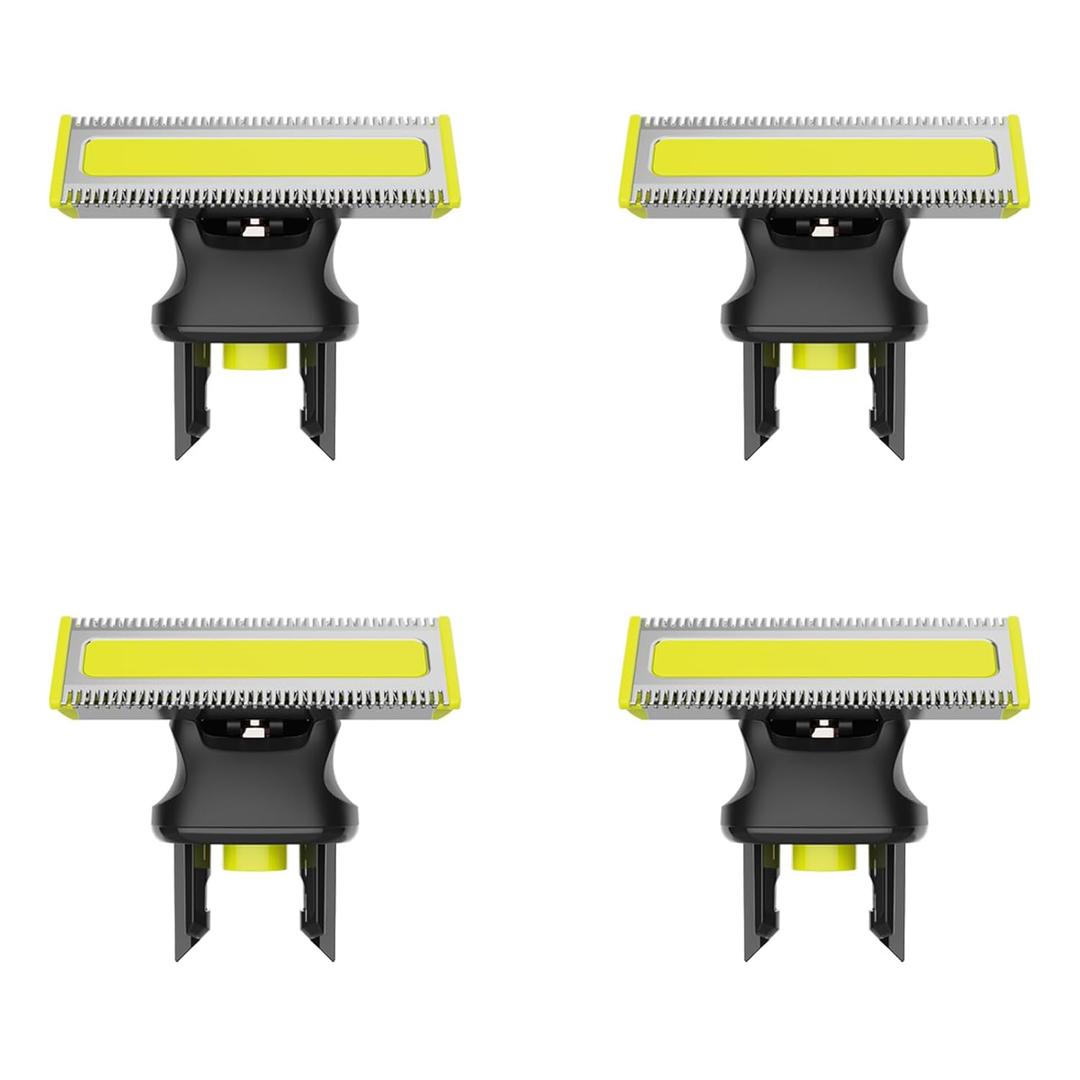 Electric Shaver Replacement Heads Compatible with Norelco One Blade Razors QP14xx,QP25xx,QP26xx,QP27xx,QP28xx,QP65xx,QP66xx Models (4 Pack)