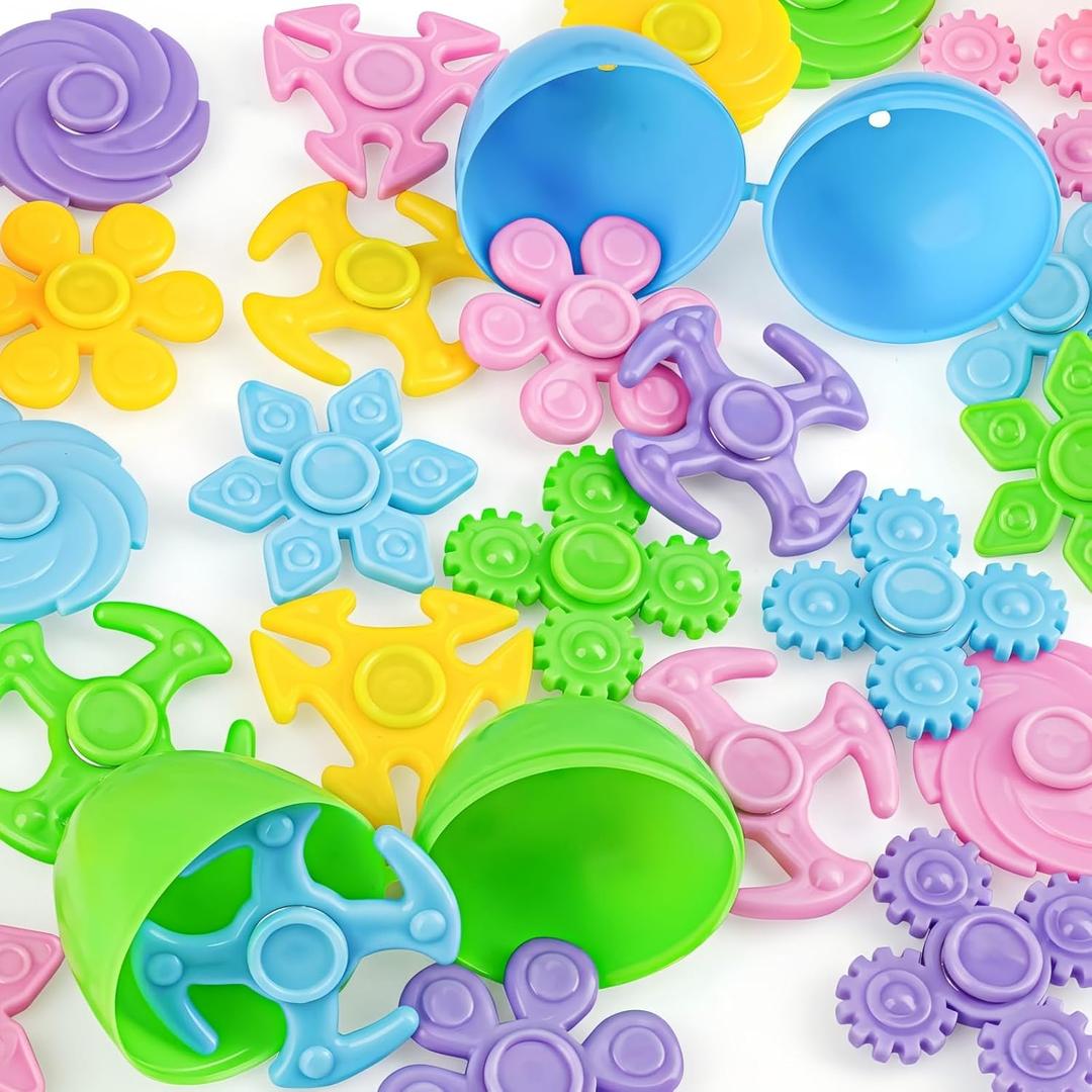 nicknack 60 PCS Easter Mini Fidget Spinners Goodie Bags Stuffers for Kids Bulk Fidget Toy Party Favors Goodie Bag Stuffers for Stress Relief Sensory Toys for Classroom Prizes, Return Gifts for Kids