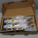 HUANUO Dual Monitor Stand - Full Adjustable Monitor Desk Mount Swivel Vesa Bracket with C Clamp, Grommet Mounting Base for 13 to 32 Inch Computer Screens - Each Arm Holds 4.4 to 19.8lbs - White