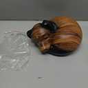 Pet Urns,Sleeping Resin Cremation Dog Urn, Dog Urns for Ashes, Small Animal Urn(Brown)