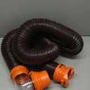 Camco RhinoFLEX 20-Ft RV Sewer Hose Kit - Features Clear Elbow Fitting w/Removable 4-in-1 Adapter - Connects to 3 Slip or 3/3.5/4 NPT Threaded Sewer Connection (39742)