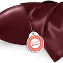 Bedsure Satin Pillowcases, Similar to Silk Pillow Cases Queen Size Set of 2, Burgundy Pillow Case with Envelope Closure, Christmas Decor Home Gifts for Women Men, 20x30 Inches, 2pcs