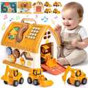Baby Toys for 1 2 3 Year Old Boy and Girl Gifts Toddler Toys Age 1-2 10-in-1 Montessori with Sound Lights Music Clock Telephone and Car Educational Birthday for Boys Girls 12-18 Months