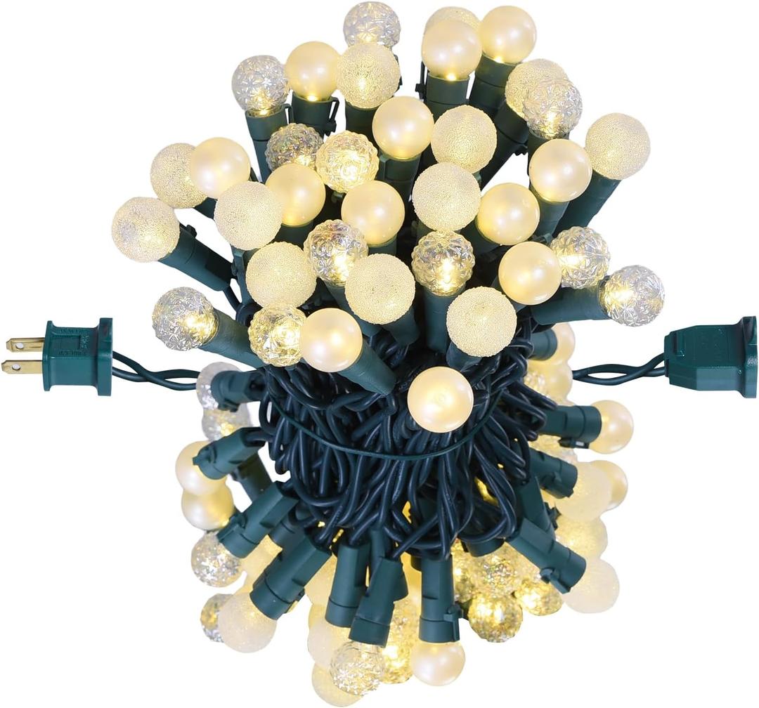 Globe String Lights, 70 LED Mix-Ball Fairy Lights Plug in UL Listed Christmas Tree Lights 19Ft Christmas Outdoor Indoor Fairy Lights for Bedroom Tree Patio Party Garden Wedding, Warm White