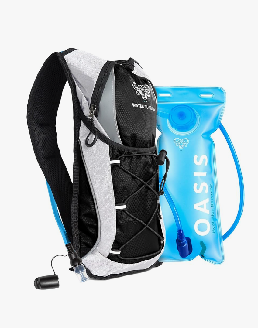 Water Buffalo Hydration Backpack - Lightweight Hydration Pack with 2L Water Bladder - Water Backpack for Hiking, Running, Biking, and Raves - Road Runner 12L Hydropack Backpack